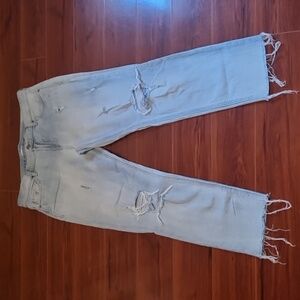 Old Navy Distressed Boyfriend Jeans Blue Size 8